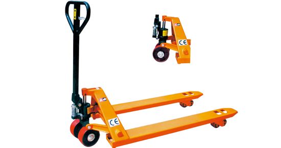 2 / 2.5 ton hand pallet trucks T80001 / T80002, yellow – lineup